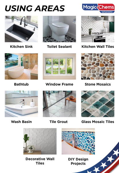 Tile Grout Repair, Cream 8.8 oz/250gr. Fast Drying Grout Repair Kit