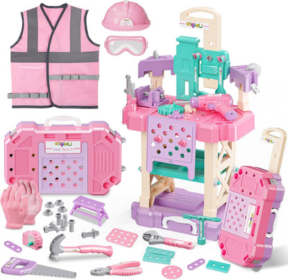 Constructive Kids STEM Building Tool Set Pink Edition