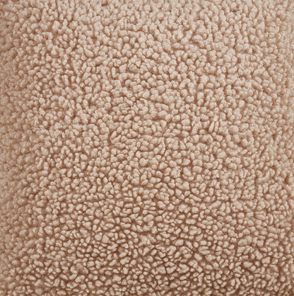 Fennco Styles Cuddly Faux Fur Decorative Throw Pillow Cover 18" W x 18" L – Natural Plush Cushion Case for Couch, Bedroom, Living Room and Office Décor