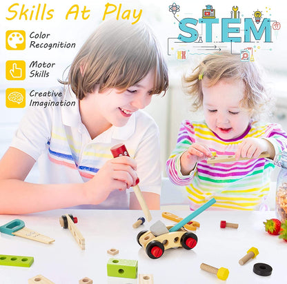 Little Builder Wooden Tool Set STEM Construction Workshop