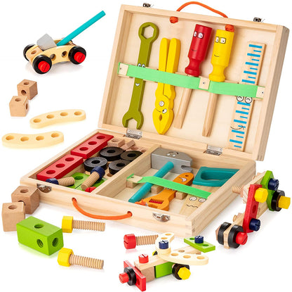 Little Builder Wooden Tool Set STEM Construction Workshop