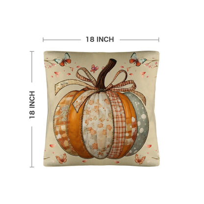 Fall Patchwork Pumpkin Pillow Covers Throw Pillow Cases (Made in USA)