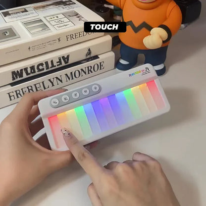 Children Touch Screen Electronic Piano Music Toy with Colour Light Touch Screen Musical Instrument Toys for Kids Education Gifts