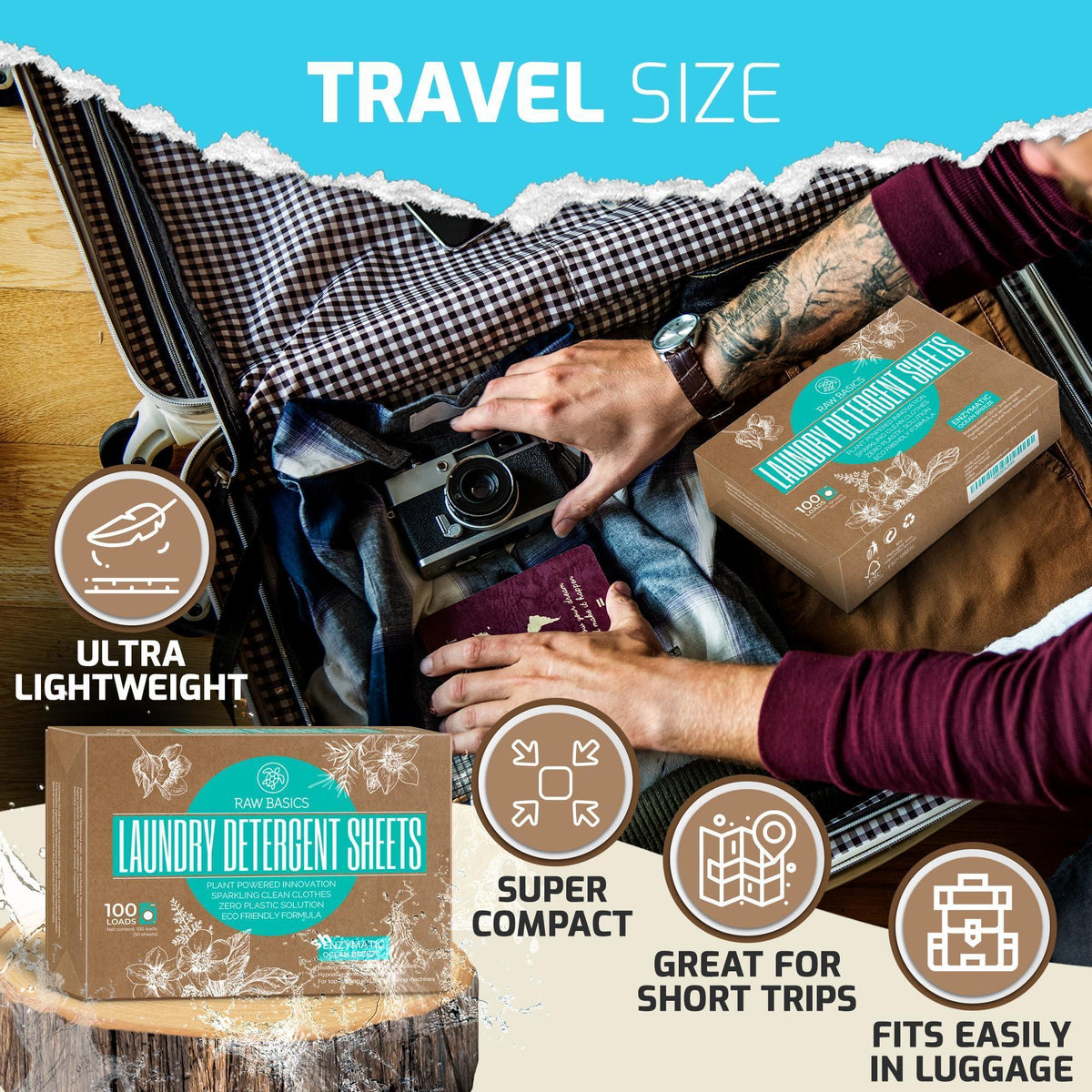 Laundry Sheets Ocean Breeze 100 Loads   Zero Waste Plastic Free Natural Soap