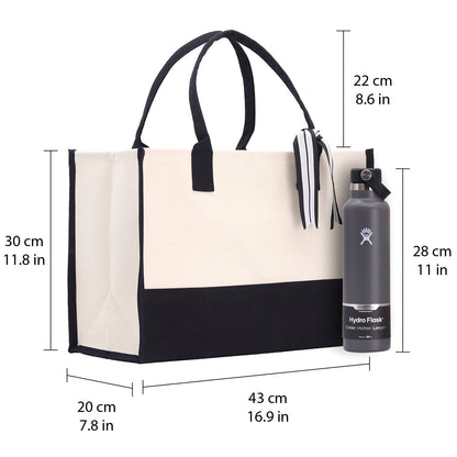 Beach Essentials Tote Bag Beach Vacation Tote Bag Summer Beach Canvas Tote Bag Large Canvas Beach Bag Weekender Tote Bag
