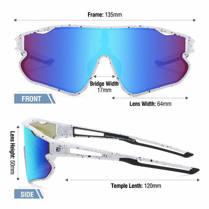 DUCO Kids Sunglasses Youth Baseball UV400 TR90 Frame Sports Shades White Black