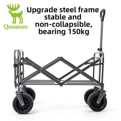 330lbs Foldable Wagon with All-Terrain PVC Wheels