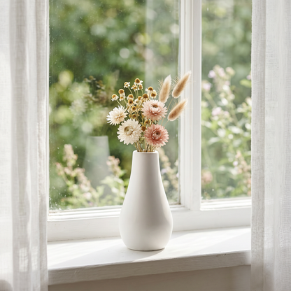 Classic Milk Bottle Vase, Gypsum White 5"